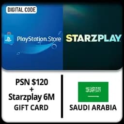 KSA PSN Wallet USD 120 + Starzplay 6M Gift Card