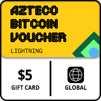 Azteco Bitcoin Voucher Lightning Gift Card Global $5
