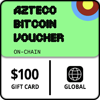 Azteco Bitcoin Voucher ON-CHAIN Gift Card Global $100