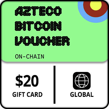 Azteco Bitcoin Voucher ON-CHAIN Gift Card Global $20