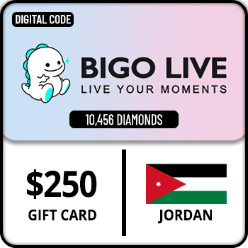 Bigo Live Gift Card 10456 Diamonds Jordan $250