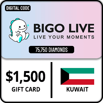 Bigo Live Gift Card 75750 Diamonds Kuwait $1500
