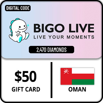 Bigo Live Gift Card 2470 Diamonds Oman $50