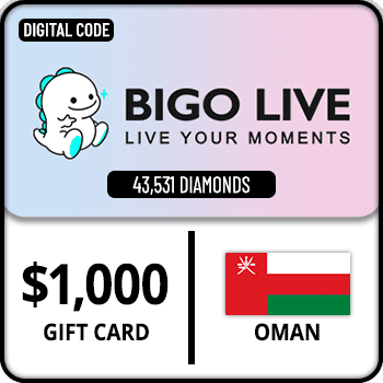 Bigo Live Gift Card 43531 Diamonds Oman $1000