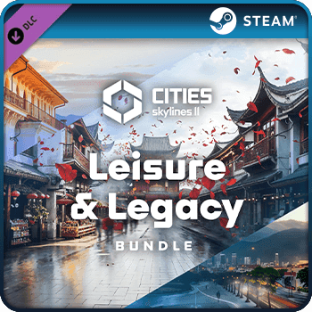 Cities Skylines II Leisure & Legacy PC Bundle Steam Game Key GLOBAL