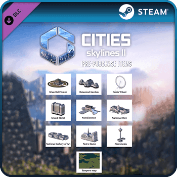 Cities Skylines II Pre Order Bonus PC DLC Steam Game Key GLOBAL