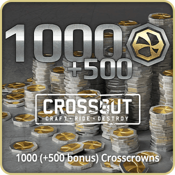 Crossout 1000 (+500 bonus) Crosscrowns Gift Card