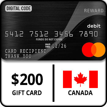 Rewarble Prepaid Virtual Mastercard Gift Card Canada C$200