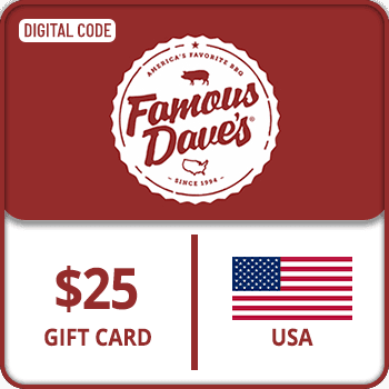 Famous Daves Gift Card USA $25