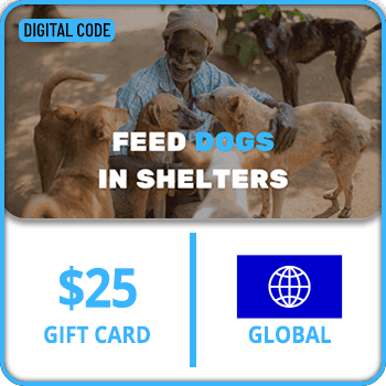 Feed stray dogs in shelters Gift Card GLOBAL 25 USD