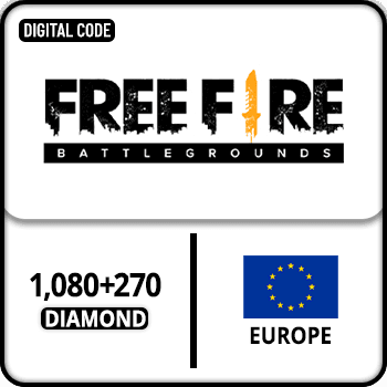 Free Fire Gift Card Europe 1080+270 Diamond