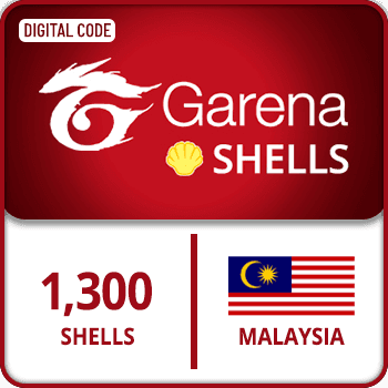 Garena Shells Gift Card Malaysia 1300 Shells