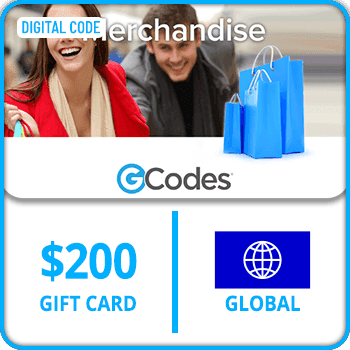 GCodes® Global Merchandise USD 200 Gift Card