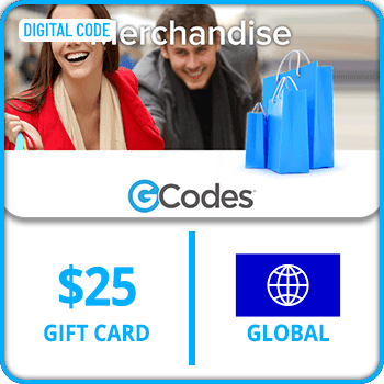 GCodes® Global Merchandise USD 25 Gift Card