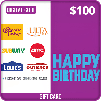 Happy Birthday Gift Card $100