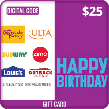 Happy Birthday Gift Card $25