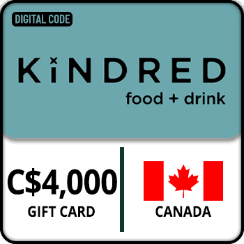 Kindred Food and Drink Gift Card CANADA 4000 CAD