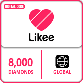 Likee Gift Card Global 8000 Diamonds