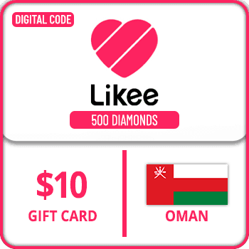 Likee Gift Card Oman 500 Diamonds $10