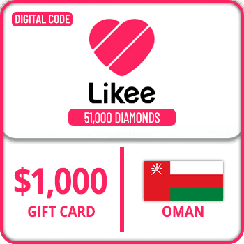 Likee Gift Card Oman 51000 Diamonds $1000