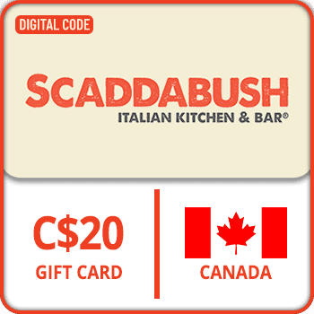 SCADDABUSH Italian Kitchen Gift Card CANADA 20 CAD