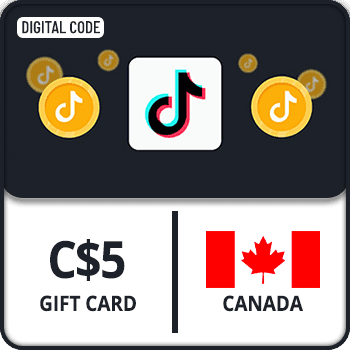 TikTok Coin Gift Card Canada C$5 by Rewarble
