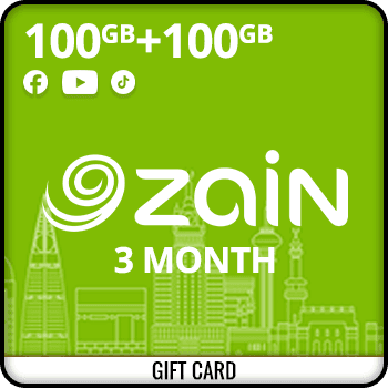 Zain Data 100GB + 100GB YT&FB&TK For 3 Months