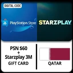 QAT PSN Wallet USD 60 + Starzplay 3M Gift Card