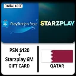 QAT PSN Wallet USD 120 + Starzplay 6M Gift Card