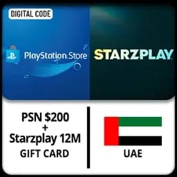 UAE PSN Wallet USD 200 + Starzplay 12M Gift Card