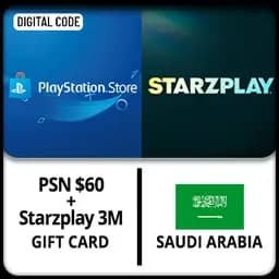 KSA PSN Wallet USD 60 + Starzplay 3M Gift Card