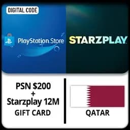 QAT PSN Wallet USD 200 + Starzplay 12M Gift Card