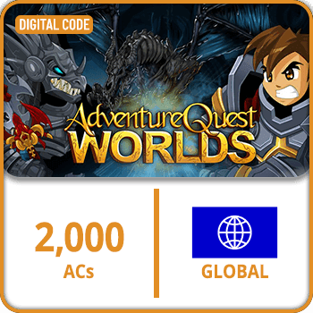 Adventure Quest Worlds Gift Card Global ACs 2000