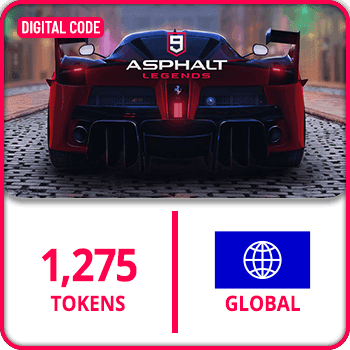 Asphalt 9 Gift Card GLOBAL Tokens 1275