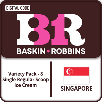 Baskin-Robbins SINGAPORE Variety Pack - 8 Single Regular Scoop Ice Cream
