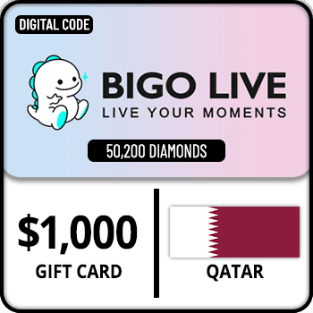 Bigo Live Gift Card 50200 Diamonds Qatar $1000