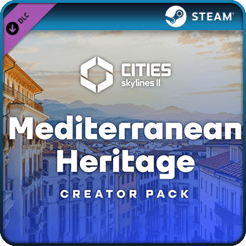 Cities Skylines II Creator Pack Mediterranean Heritage PC DLC Steam Game Key GLOBAL