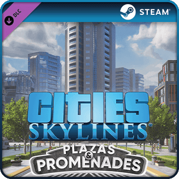 Cities Skylines Plazas & Promenades PC DLC Steam Game Key GLOBAL