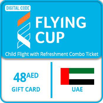 Flying Cup Gift Card UAE Adult Flight with Refreshment Combo Ticket 48 AED