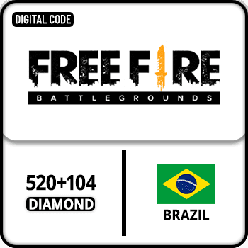 Free Fire Gift Card Brazil 520+104 Diamond