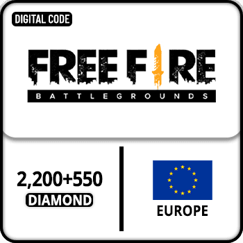 Free Fire Gift Card Europe 2200+550 Diamond