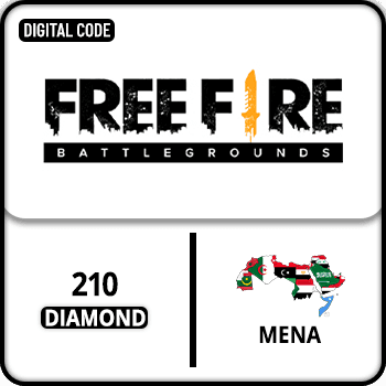 Free Fire Gift Card MENA 210 Diamond