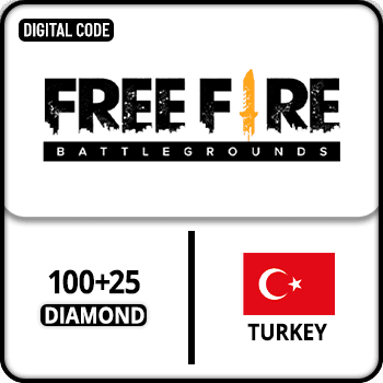 Free Fire Gift Card Turkey 100+25 Diamond