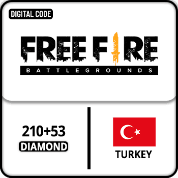 Free Fire Gift Card Turkey 210+53 Diamond