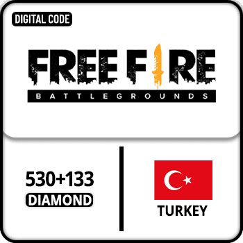 Free Fire Gift Card Turkey 530+133 Diamond