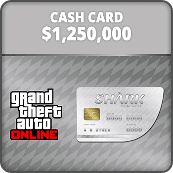GTA Online GREAT WHITE SHARK Cash Card $1250000