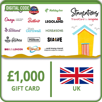 Inspire Staycation Gift Card UK 1000 GBP