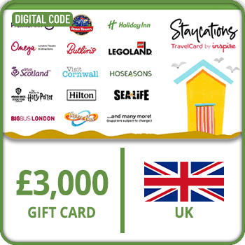 Inspire Staycation Gift Card UK 3000 GBP