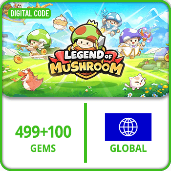 Legend of Mushroom Rush - SEA GLOBAL 499+100 Gems