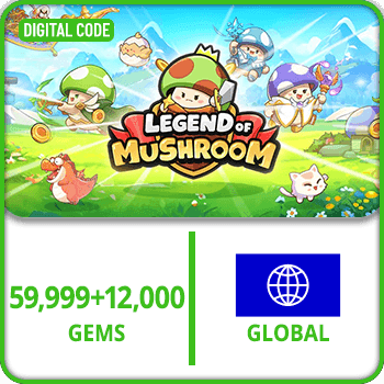 Legend of Mushroom Rush - SEA GLOBAL 59999+12000 Gems
